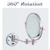 BhjKL Wall Mount Lighted Makeup Cosmetic Mirror, 8'' Double Sided LED Bathroom Makeup Mirror, 1X/10Xmagnifying, Vanity Mirror, Extendable Arm Shaving Mirror 360 Swivel (Brushed Nickel Plug) view 4