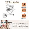 8 Inch LED Wall Mounted Lighted Makeup Bathroom Mirror, Magnifying Double Sided Vanity Mirror, 360 Rotation Extendable Cosmetic Mirror (Black Plug 3X) view 4