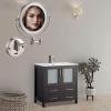 BhjKL Wall Mount Lighted Makeup Cosmetic Mirror, 8'' Double Sided LED Bathroom Makeup Mirror, 1X/10Xmagnifying, Vanity Mirror, Extendable Arm Shaving Mirror 360 Swivel (Brushed Nickel Hardwired) view 2