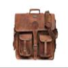 18" Leather Messenger Laptop Bag With Buffalo Toiletry Dopp Kit view 4