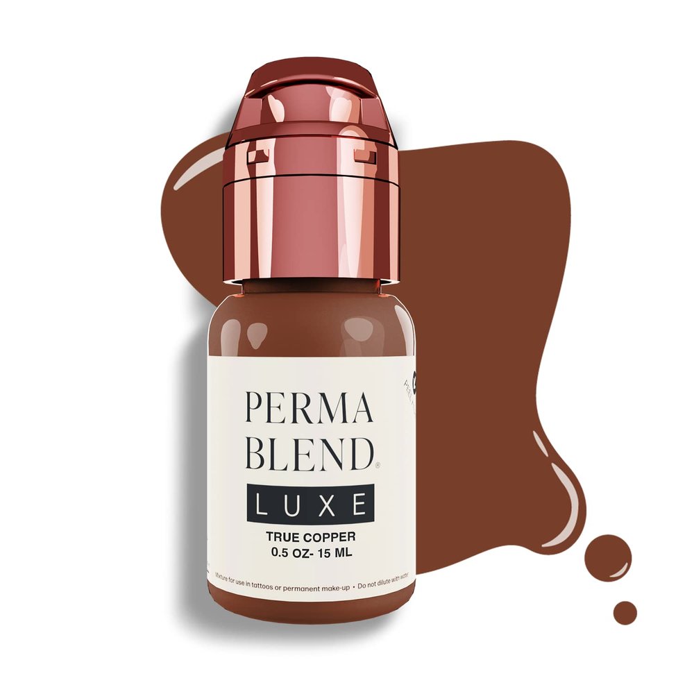 Perma Blend Luxe - True Copper - Microblading Ink to Enhance Lip Color - Lip Tattoo & Lip Blushing Supplies for Permanent Lip Color - Orange Red Lip Blush - Vegan (0.5 oz)