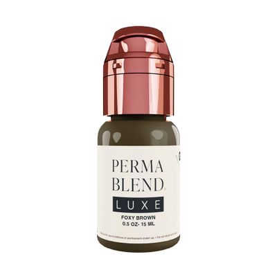 Perma Blend Luxe - Foxy Brown - Vegan Lip Tattoo Ink - Cool Medium Brown Microblading Pigment with Medium Opacity - for Lip Blush & Permanent Makeup - Cruelty-Free (0.5 oz)