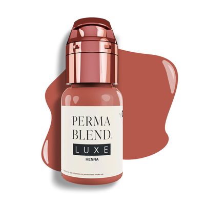 Perma Blend Luxe - Henna - Vegan Lip Tattoo Ink - Warm Muted Pink-Brown Microblading Pigment for Lip Blush & Permanent Makeup - Cruelty-Free (0.5 oz)