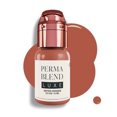 Perma Blend Luxe - Muted Orange - Vegan Lip Tattoo Ink - Vibrant Microblading Pigment with Warm Undertones -for Lip Blush & Permanent Makeup - Cruelty-Free (0.5 oz)