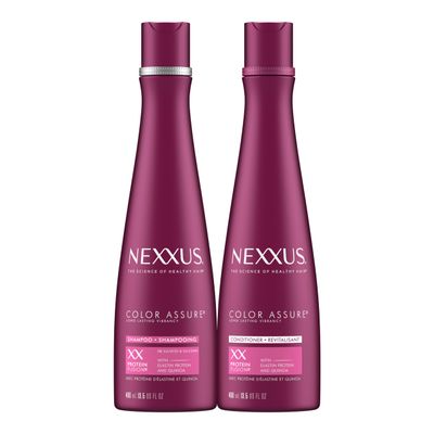 Nexxus Color Assure Shampoo and Conditioner for Color-Treated Hair - Enhances Color for Up to 40 Washes, 13.5oz, 2 Pack