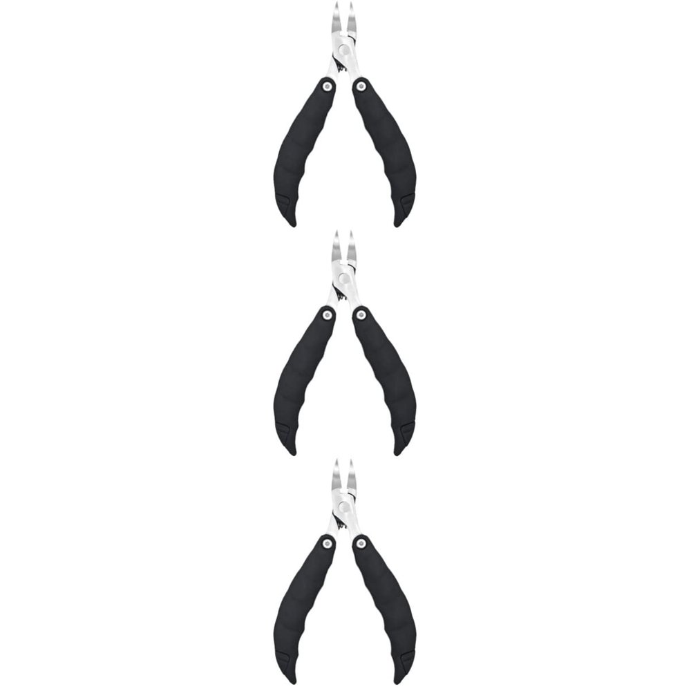 Beaupretty 3pcs Foldable Toenail Clipper for Thick Nails Stainless Steel Nail Cutter Double Springs Portable Design for Home and Salon Use Black