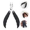 Beaupretty 3pcs Foldable Toenail Clipper for Thick Nails Stainless Steel Nail Cutter Double Springs Portable Design for Home and Salon Use Black view 3