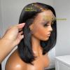 13x4 Lace Front Wig Short Bob Wigs Straight Lace Front Human Hair Wigs For Women Pre Pluck With Baby Hair Glueless Lace Wig Remy (16inches, Natural Color) view 2