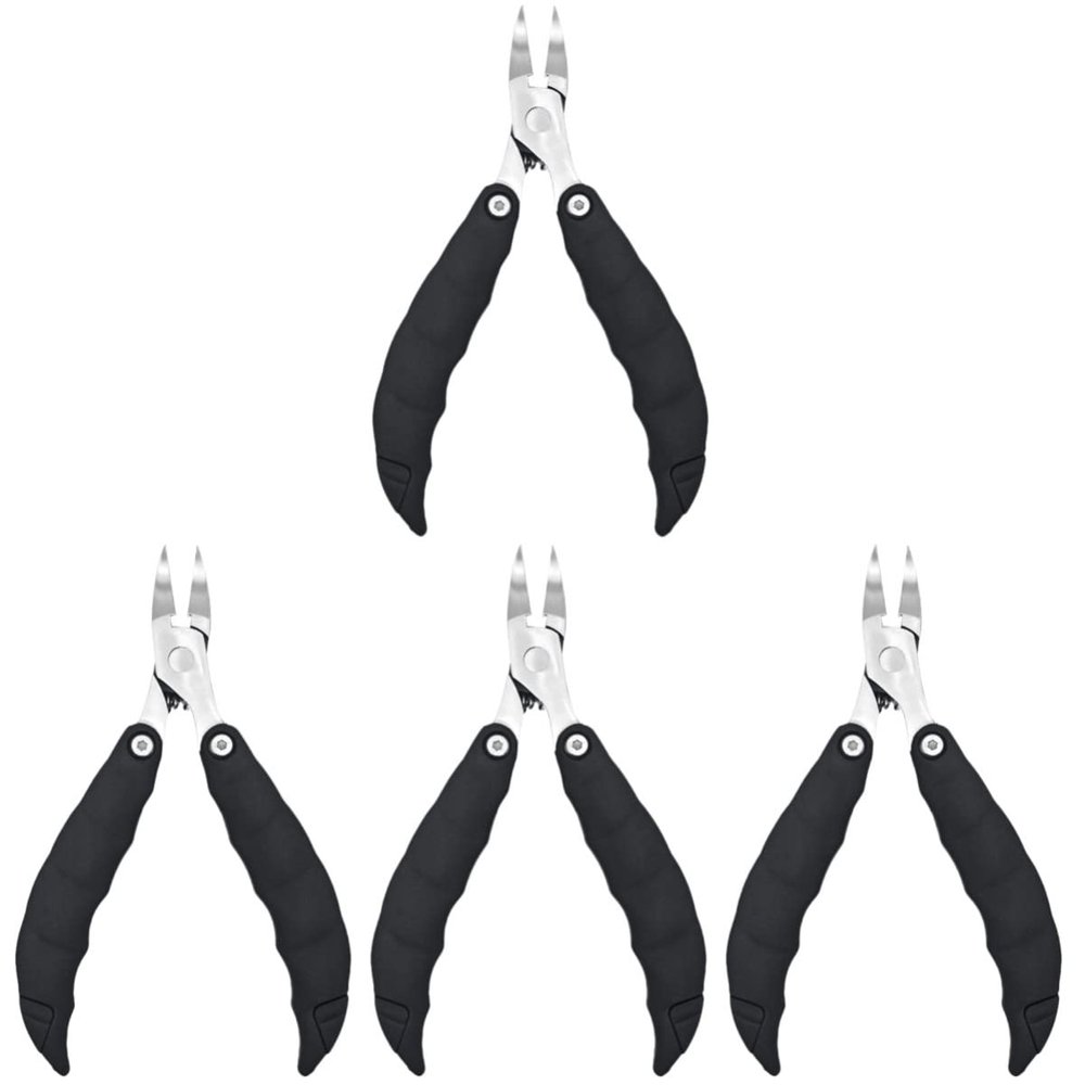 Beaupretty 4pcs Folding Toenail Clipper for Thick and Ingrown Nails Stainless Steel Nail Trimmer Precise Edges for Household Grooming and Care