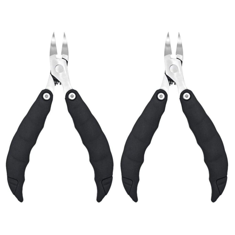 Beaupretty 2pcs Foldable Stainless Steel Toenail Clipper for Ingrown Nails Compact Design for Home and for Fingernail and Toenail Care Black