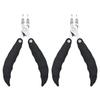 Beaupretty 2pcs Foldable Stainless Steel Toenail Clipper for Ingrown Nails Compact Design for Home and for Fingernail and Toenail Care Black view 1