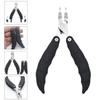 Beaupretty 2pcs Foldable Stainless Steel Toenail Clipper for Ingrown Nails Compact Design for Home and for Fingernail and Toenail Care Black view 2