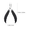 Beaupretty 2pcs Foldable Stainless Steel Toenail Clipper for Ingrown Nails Compact Design for Home and for Fingernail and Toenail Care Black view 3