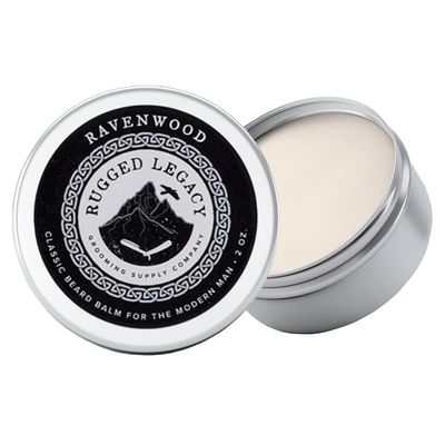 Rugged Legacy - Beard Balm, The Ravenwood 2oz Beard Balm for Men, Scented Beard Balm with Mahogany, Bourbon, and Vanilla, Beard Styling Balm Made with Natural Oils that Enrich Your Entire Beard