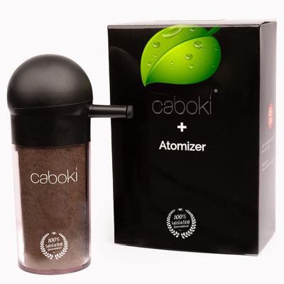 Caboki Hair Building Fiber + Built-in Spray Applicator (30-50 Days Supply). Black