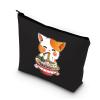 BDPWSS Cat Lover Makeup Bag Kawaii Anime Cat Gift Ramen Noodle Lover Gift Kitty Mom Cosmetic Bag Kitten Gift Crazy Cat Lady Zipper Pouch (Cat noodle bl) view 1