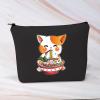 BDPWSS Cat Lover Makeup Bag Kawaii Anime Cat Gift Ramen Noodle Lover Gift Kitty Mom Cosmetic Bag Kitten Gift Crazy Cat Lady Zipper Pouch (Cat noodle bl) view 4
