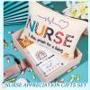 Yinkin 32 Pcs Nurse Appreciation Gift 2025 for Nurse Week 16 Canvas Makeup Cosmetic Bags Survival Kit and 16 Blessing Card Bracelets, Christmas Medical Staff Practitioner Gift for Women(Retro) view 3