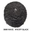 Afro Curl Toupee for Black Men African American Mens Toupee All Poly Brazilian Human Hairpiece Afro Kinky Wave Thin Skin PU Injected Hair Units for Black Man (8mm afro wave, 1B# OFF BLACK) view 2