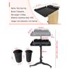 Rolling Salon Tray Cart Barber Trolley, Movable Wig Holder Hair Extension Tool Tray Organizer, Height Adjustable Multifunction Storage Cart, Hair Color Service Cart Station Utility Instrument Tray view 2