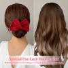 3 Pieces Hair Accessories for Women & Girls Kids - Lazy Curler, Flexible Donut Bun Maker, Twister for French Hairstyles (Black) view 4