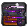 Professional Hair Cutting Scissors Sets Stainless Steel Barber Hairdressing Scissors Multifunctional Salon Thinning Scissors Straight Shears Tools Gifts for Mom Dad Friends (Purple) view 1