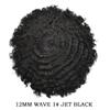 Afro Curl Toupee for Black Men Full Poly Brazilian Human Hairpiece Afro Kinky Wave Mens Toupee All PU Injected Man Wigs Male Hair Prosthesis (12mm afro wave, 1# JET BLACK) view 2