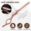 Professional Hair Cutting Scissors Sets Stainless Steel Barber Hairdressing Scissors Multifunctional Salon Thinning Scissors Straight Shears Tools Gifts for Mom Dad and Friends (Brown) view 4