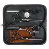 Professional Hair Cutting Scissors Sets Stainless Steel Barber Hairdressing Scissors Multifunctional Salon Thinning Scissors Straight Shears Tools Gifts for Mom Dad and Friends (Black) view 1