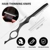 Professional Hair Cutting Scissors Sets Stainless Steel Barber Hairdressing Scissors Multifunctional Salon Thinning Scissors Straight Shears Tools Gifts for Mom Dad and Friends (Black) view 4