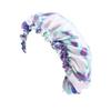 Magik Double-Sided Cover Satin Night Sleep Cap Hair Bonnet Hat Head w/Elastic Band (1 Pack, Purple+Blue) view 1