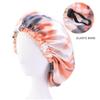 Magik Double-Sided Cover Satin Night Sleep Cap Hair Bonnet Hat Head w/Elastic Band (2 Pack, Gray+Orange) view 2