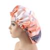 Magik Double-Sided Cover Satin Night Sleep Cap Hair Bonnet Hat Head w/Elastic Band (2 Pack, Gray+Orange) view 4