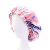 Magik Double-Sided Cover Satin Night Sleep Cap Hair Bonnet Hat Head w/Elastic Band (2 Pack, Pink+Blue) view 2