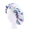 Magik Double-Sided Cover Satin Night Sleep Cap Hair Bonnet Hat Head w/Elastic Band (2 Pack, Purple+Blue) view 2