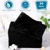 Tatuo 50 Pieces 31 x 70 Inches Disposable Bed Sheets Bed Cover Massage Table Sheet Non-woven Fabric for Spa, Lash, Beauty Salon, Waxing, Hotels(Black) view 4