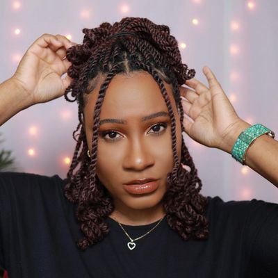 12 Inch Crochet Braids Senegalese Twist Crochet Hair for Black Women 6 Packs Havana Twist crochet hair With Curly Ends (TBUG#, 12 Inch)