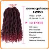 12 Inch Crochet Braids Senegalese Twist Crochet Hair for Black Women 6 Packs Havana Twist crochet hair With Curly Ends (TBUG#, 12 Inch) view 4