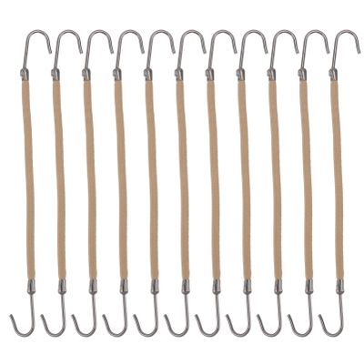 ARTIBETTER 20pcs Elastic Double Hook Hair Styling Tool for Ponytails and Braids Apricot Bungee Hair Holders for Smooth for All Types