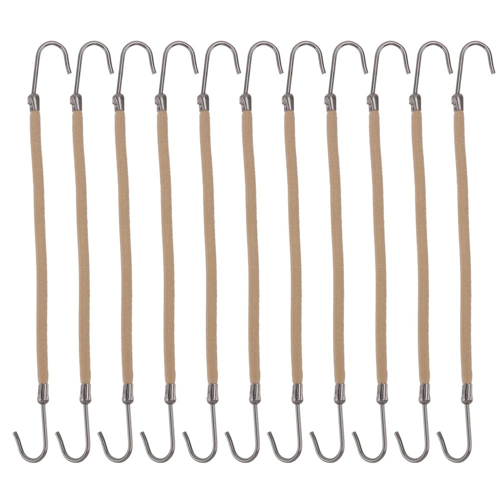 ARTIBETTER 20pcs Elastic Double Hook Hair Styling Tool for Ponytails and Braids Apricot Bungee Hair Holders for Smooth for All Types
