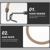ARTIBETTER 20pcs Elastic Double Hook Hair Styling Tool for Ponytails and Braids Apricot Bungee Hair Holders for Smooth for All Types view 2