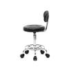 Ynredee Saddle Stool Chair,Round Saddle Stool Rolling with Footrest Adjustable Salon Chair with Back and Line for Standing Desk, Salon, Medical, Office (Black) view 4