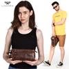 LUXEORIA Premium Handmade Leather Toiletry Bags for Men and Women, Genuine Leather Dopp Kit and Shaving Bag for Men, Travel Cosmetic Bag for Women's and Men's, Zipper Pocket, Dark Brown view 2