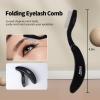 MSQ Eyebrow Brush and Comb Folding Eyelash Brush Eyelash Separator Eye Brow Comb & Spoolie Brush Professional Mascara Brushes Eye Makeup Tools Set 4PCS view 3