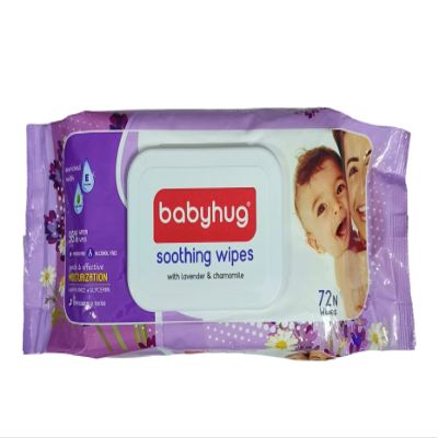 Babyhug Soothing Lavender & Chamomile Wipes - 72 Pieces (Pack of 1) by Mahira Retails