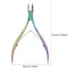 Stainless Steel Cuticle Nipper Large Coloful Professional Cuticle Cutter Pusher Trimmer Manicure Tools Perfect Nail Care Tool for Home Spa Saloon(Rainbow Color) view 2