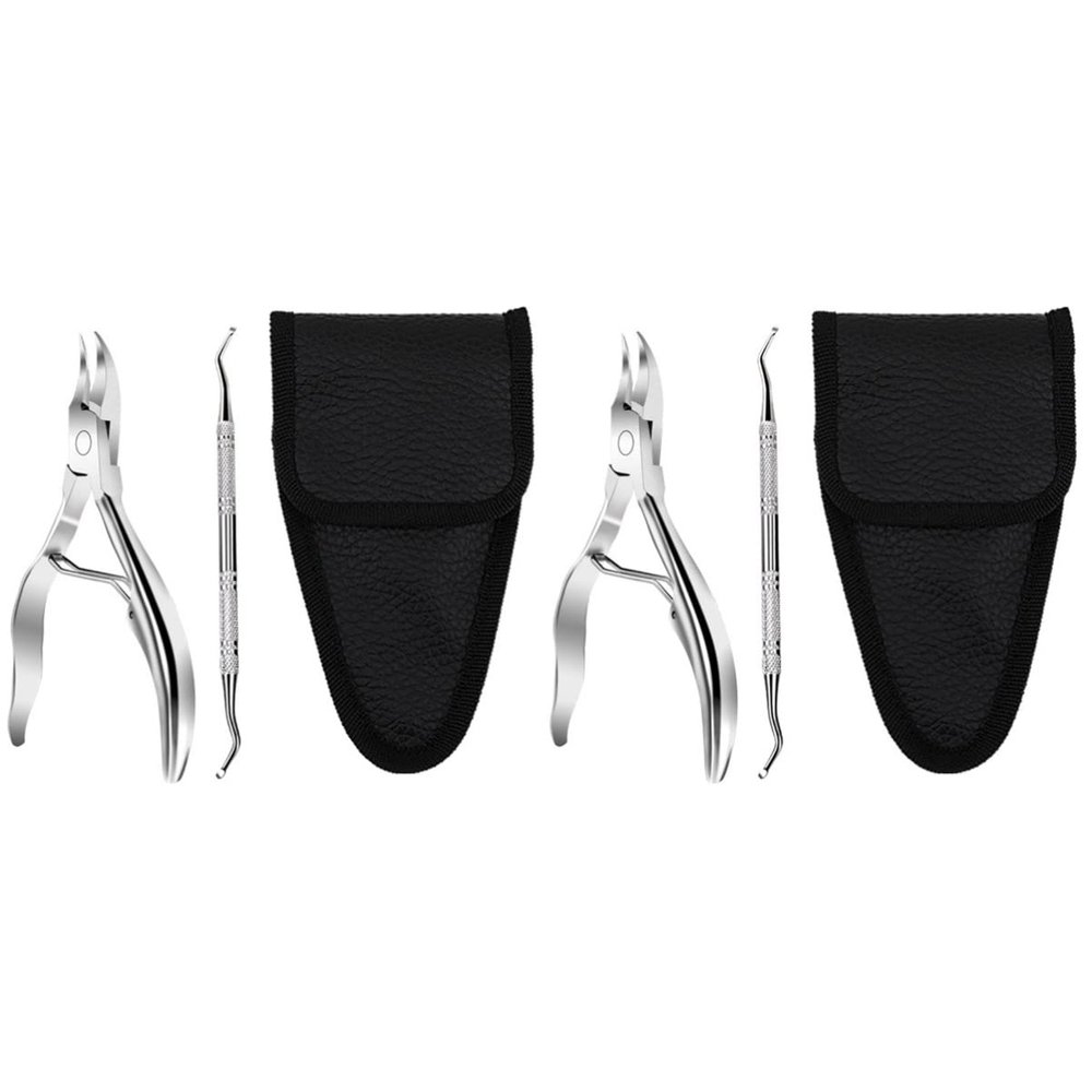 Beaupretty 2sets Nail Clippers Set Professional Pedicure Tool for Home Salon Use Includes Nail Trimmers and Pliers Protective Case for Manicure and Grooming