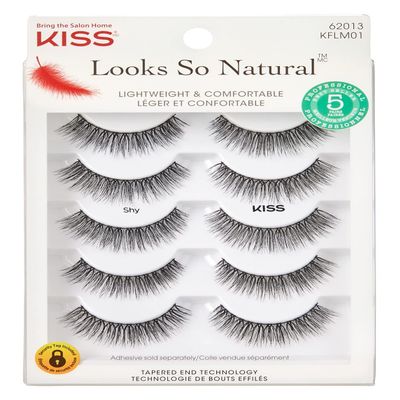 Kiss Looks So Natural Lashes Shy 5 Pairs (Pack of 6)