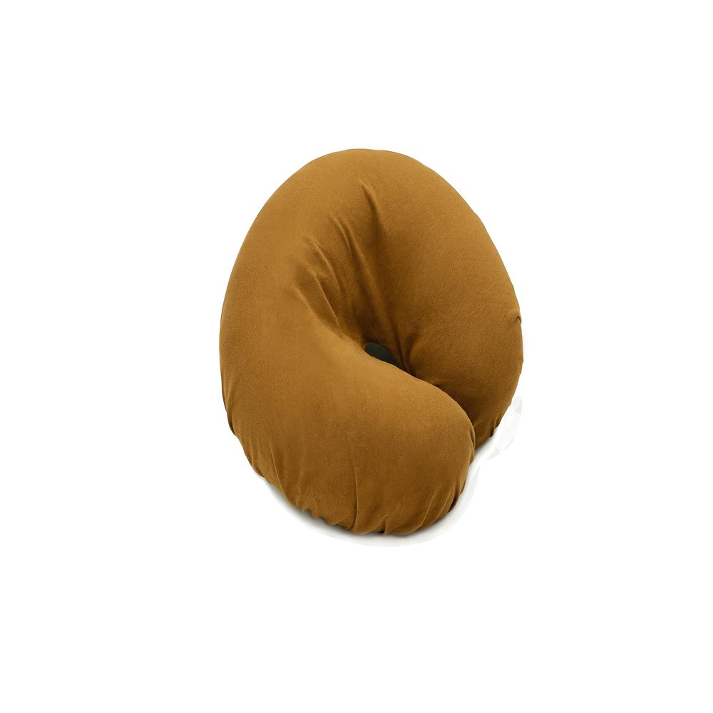 Massage Face Rest Cradle Cover by Acuforce | Patented Face Pillow Covers | 100% Cotton & Seamless | Crescent Cover Fits Massage Table & Chair Cushions (3 Pack, Chocolate)