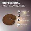Massage Face Rest Cradle Cover by Acuforce | Patented Face Pillow Covers | 100% Cotton & Seamless | Crescent Cover Fits Massage Table & Chair Cushions (3 Pack, Chocolate) view 2